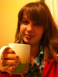 blog post 11.21 Me with my tea