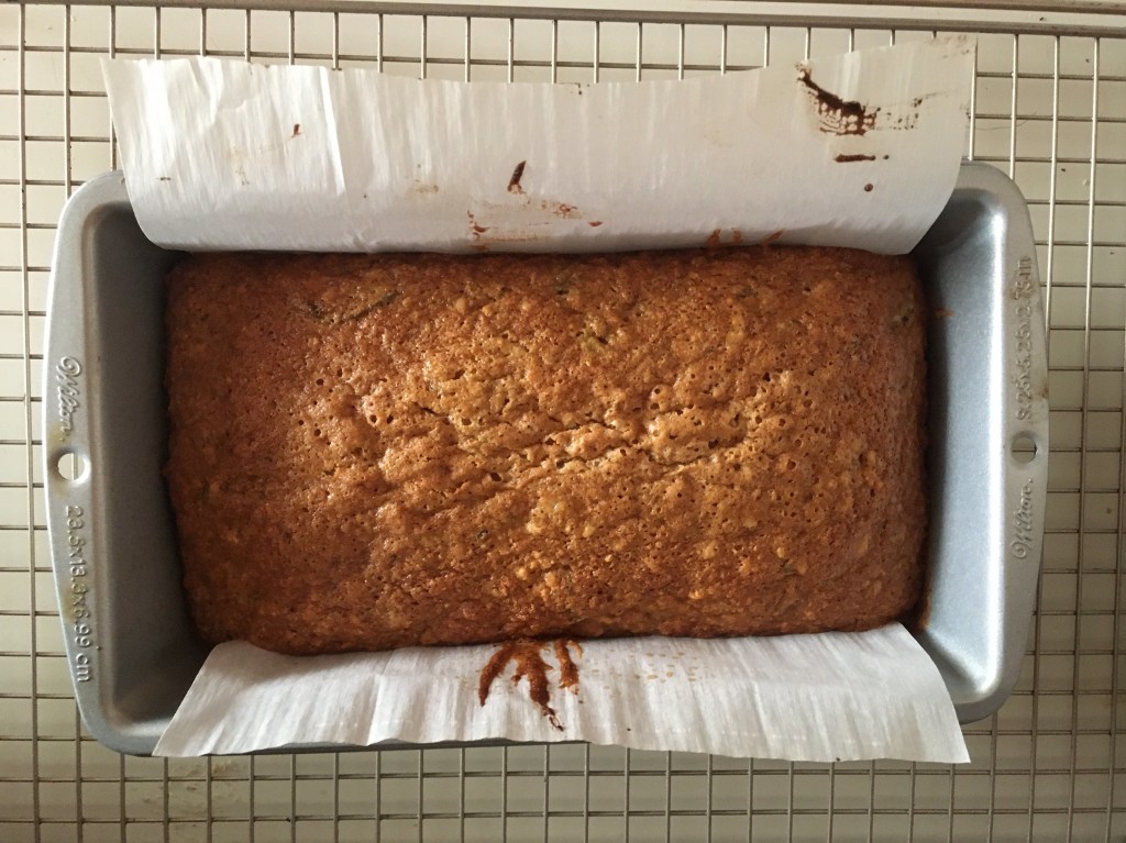 Zucchini cream cheese bread 